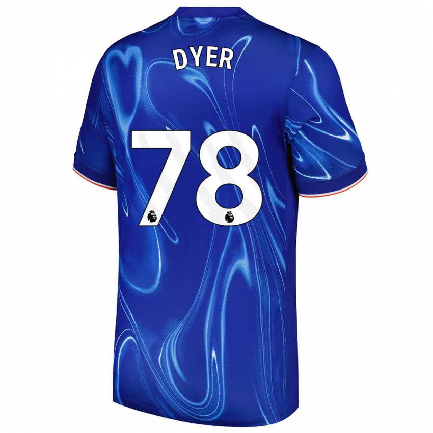 Dames Kiano Dyer #78 Blauw Wit Thuisshirt Thuistenue 2024/25 T-Shirt