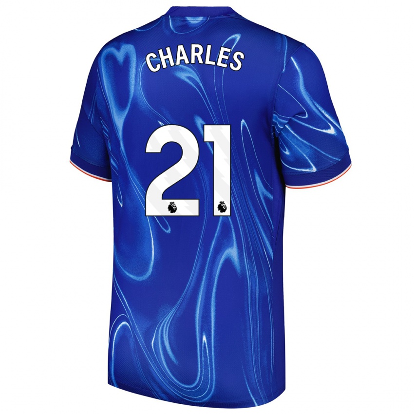 Dames Niamh Charles #21 Blauw Wit Thuisshirt Thuistenue 2024/25 T-Shirt