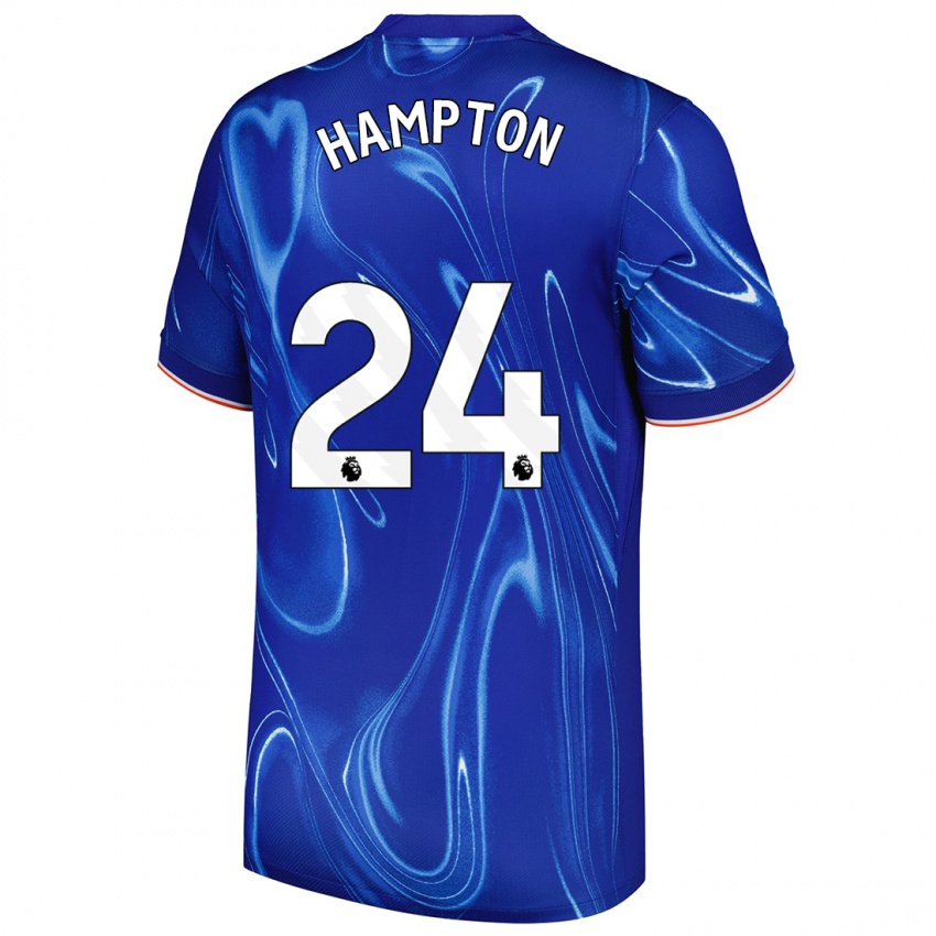 Dames Hannah Hampton #24 Blauw Wit Thuisshirt Thuistenue 2024/25 T-Shirt