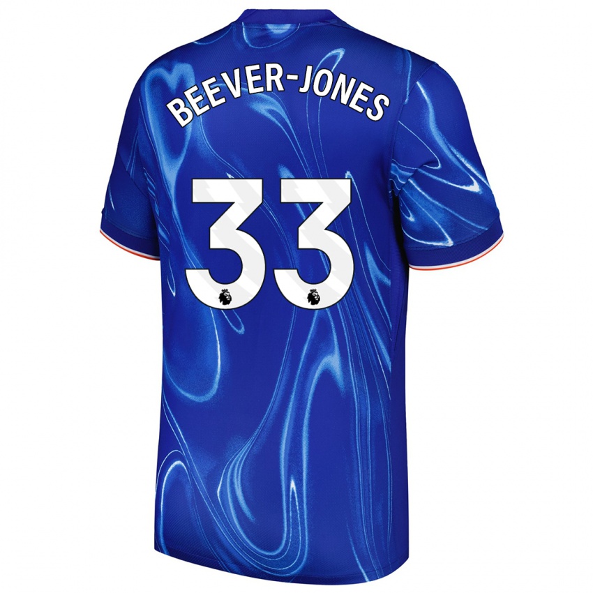 Dames Aggie Beever-Jones #33 Blauw Wit Thuisshirt Thuistenue 2024/25 T-Shirt