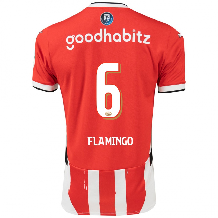 Dames Ryan Flamingo #6 Rood Wit Thuisshirt Thuistenue 2024/25 T-Shirt