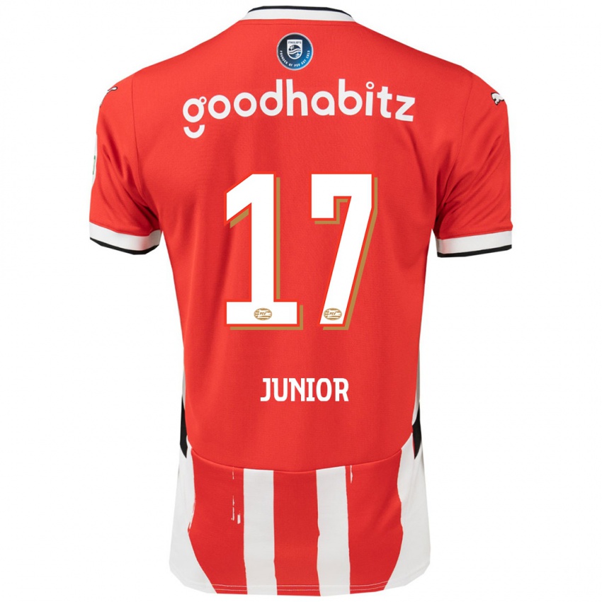 Dames Mauro Junior #17 Rood Wit Thuisshirt Thuistenue 2024/25 T-Shirt