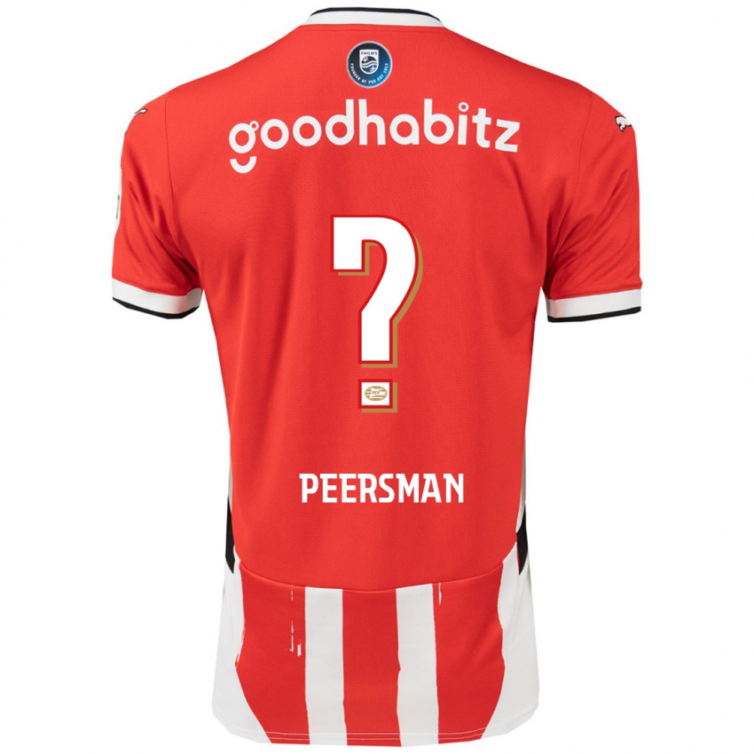 Dames Kjell Peersman #0 Rood Wit Thuisshirt Thuistenue 2024/25 T-Shirt