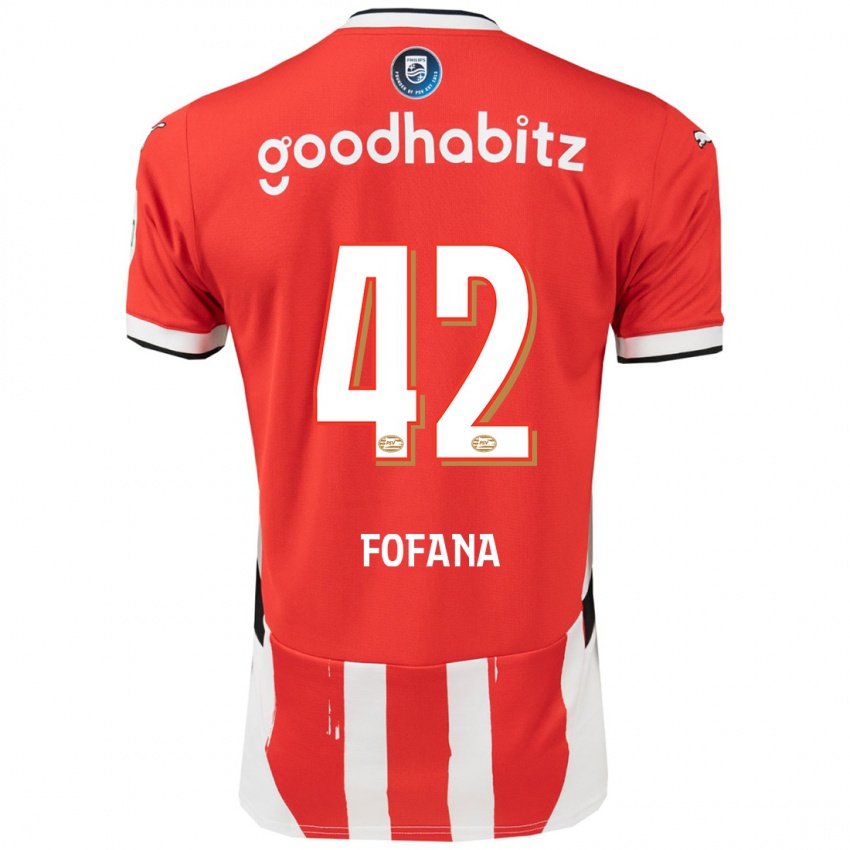 Dames Fode Fofana #42 Rood Wit Thuisshirt Thuistenue 2024/25 T-Shirt