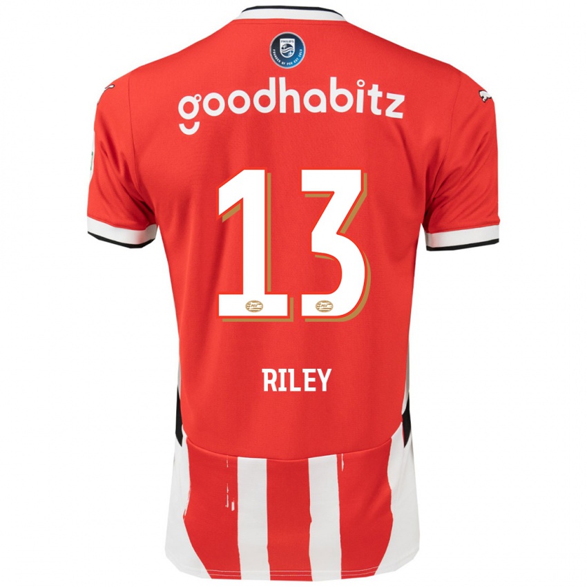 Dames Indiah-Paige Riley #13 Rood Wit Thuisshirt Thuistenue 2024/25 T-Shirt