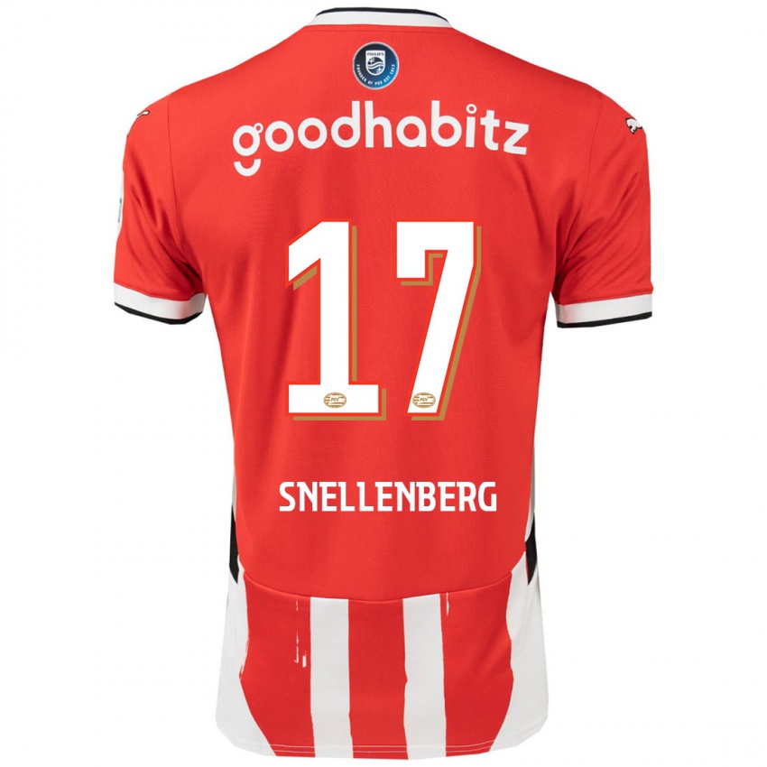 Dames Maxime Snellenberg #17 Rood Wit Thuisshirt Thuistenue 2024/25 T-Shirt