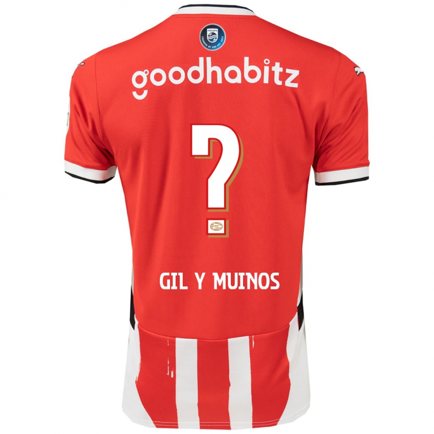 Dames Yael Gil Y Muinos #0 Rood Wit Thuisshirt Thuistenue 2024/25 T-Shirt