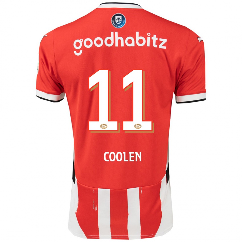 Dames Nadia Coolen #11 Rood Wit Thuisshirt Thuistenue 2024/25 T-Shirt