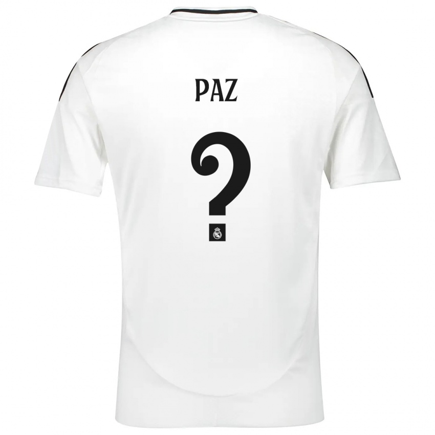 Dames Nico Paz #0 Wit Thuisshirt Thuistenue 2024/25 T-Shirt