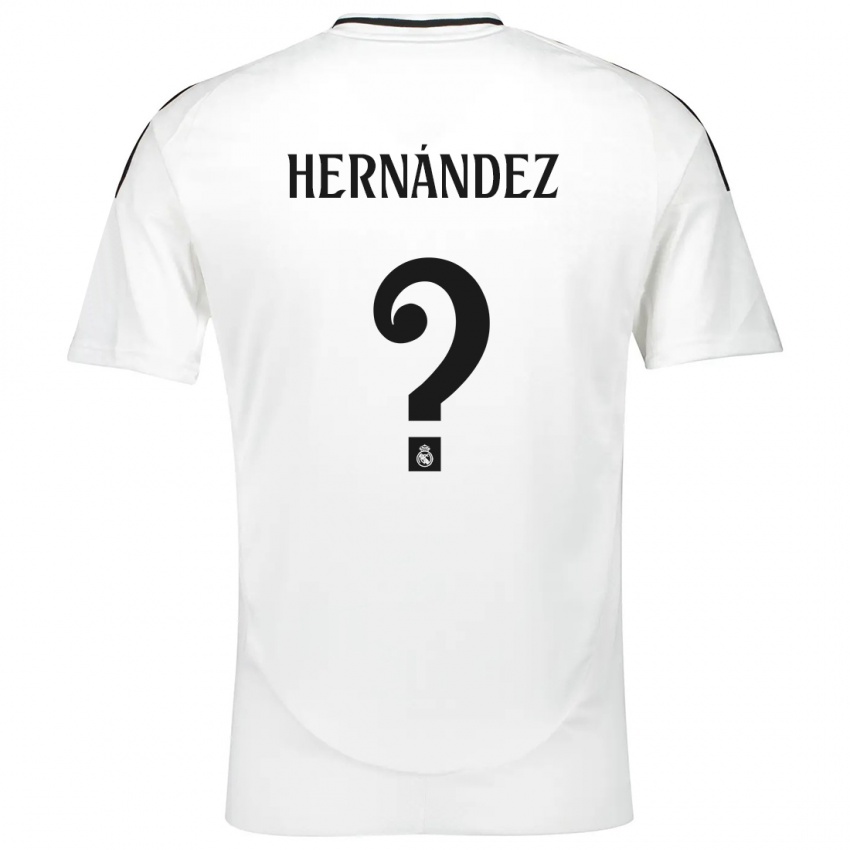 Dames Enaitz Hernández #0 Wit Thuisshirt Thuistenue 2024/25 T-Shirt