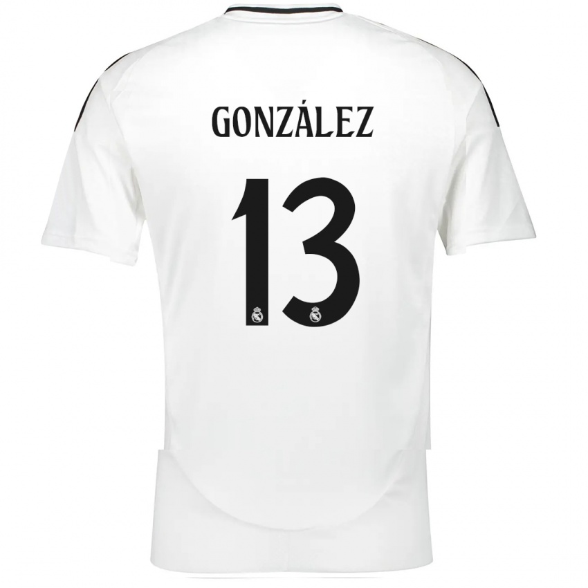 Dames Fran González #13 Wit Thuisshirt Thuistenue 2024/25 T-Shirt