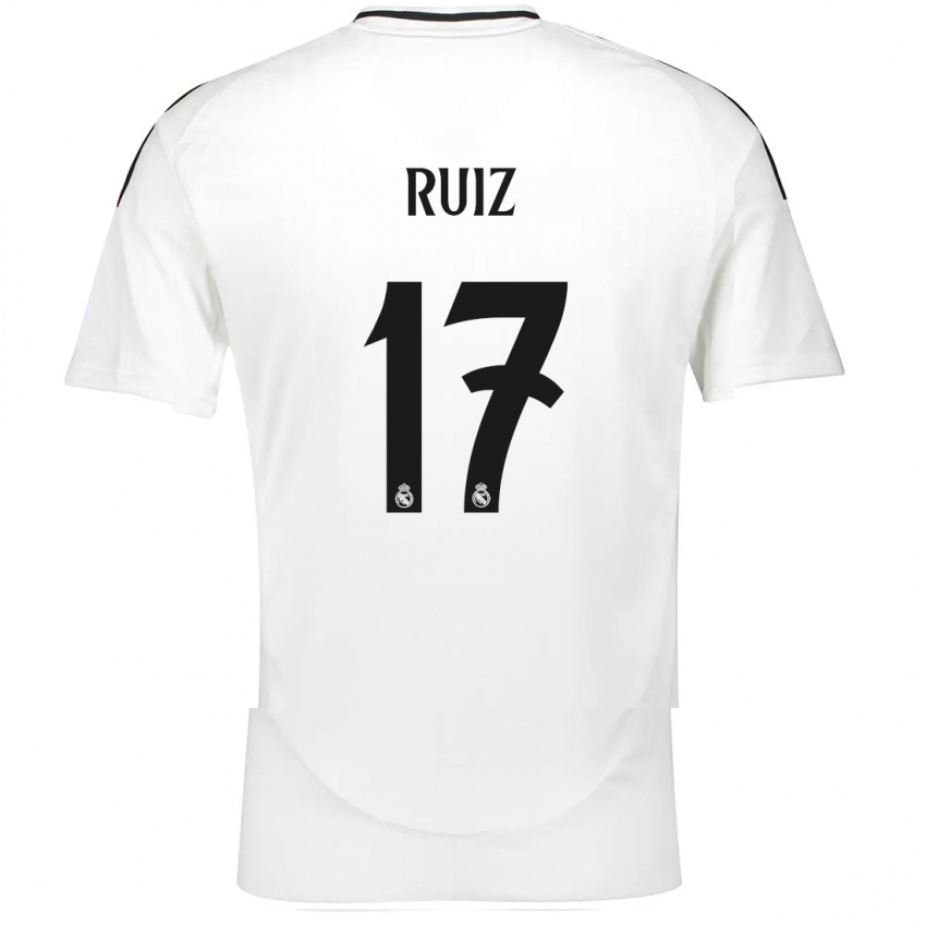 Dames David Ruiz #17 Wit Thuisshirt Thuistenue 2024/25 T-Shirt