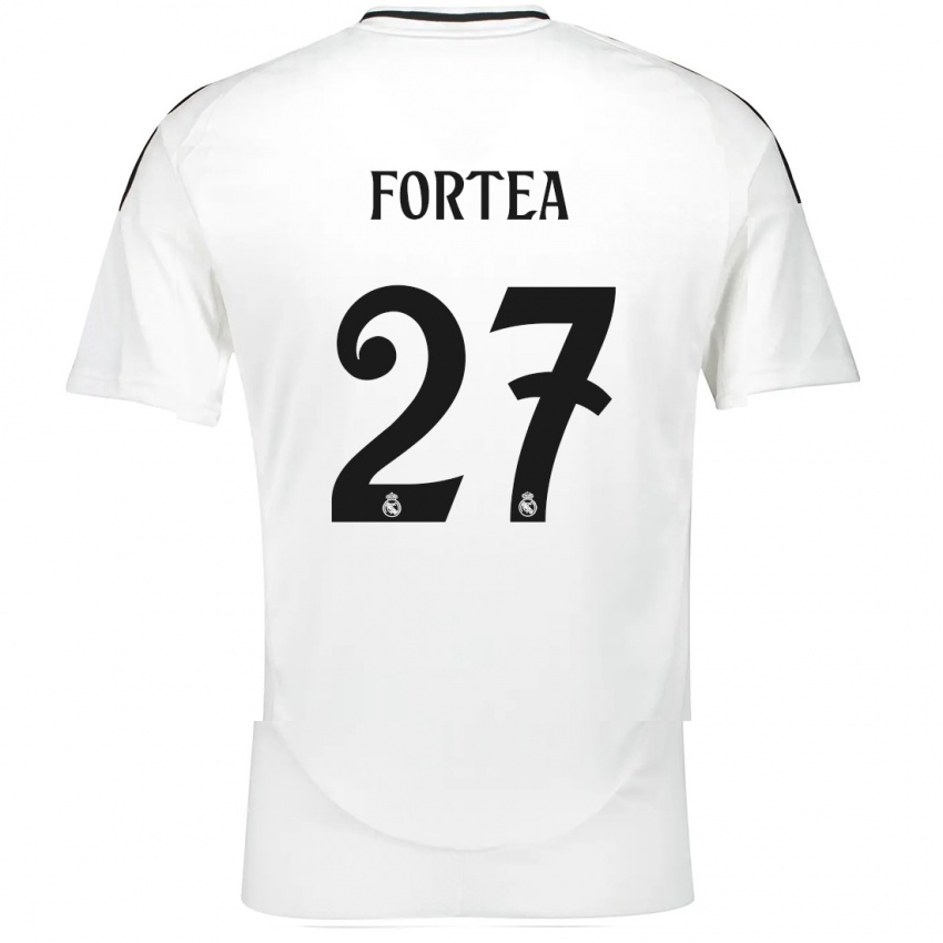 Dames Jesús Fortea #27 Wit Thuisshirt Thuistenue 2024/25 T-Shirt