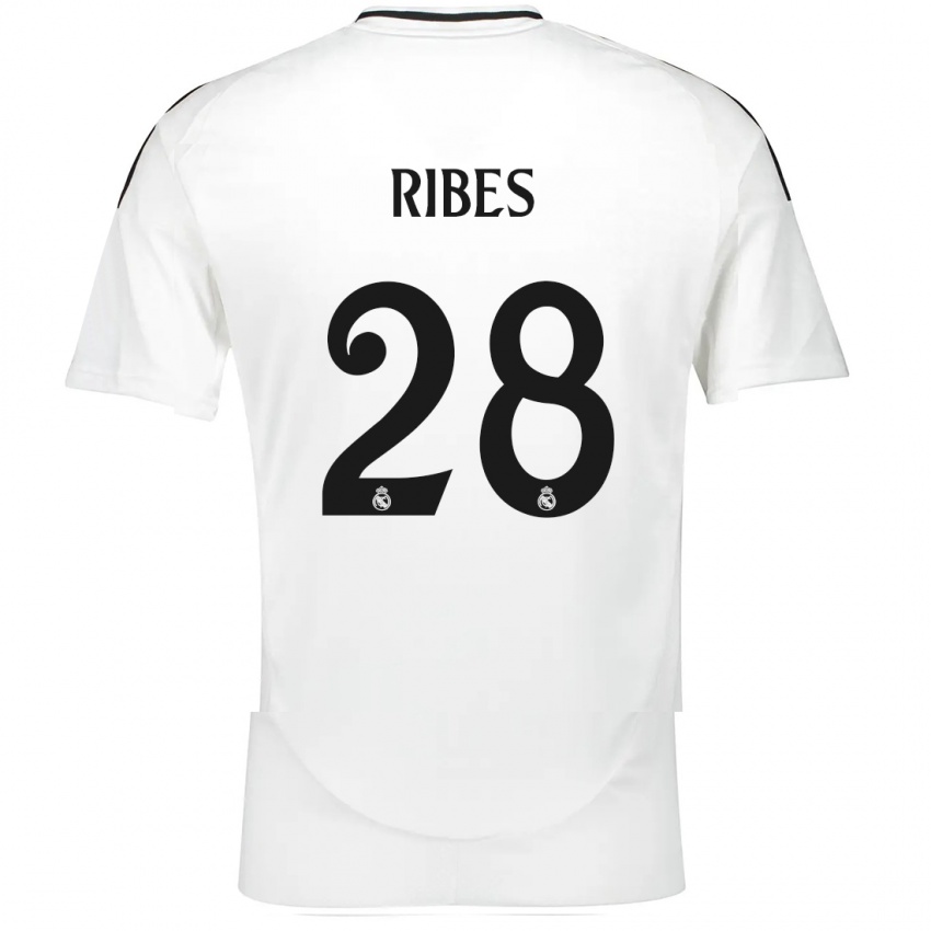 Dames Kike Ribes #28 Wit Thuisshirt Thuistenue 2024/25 T-Shirt