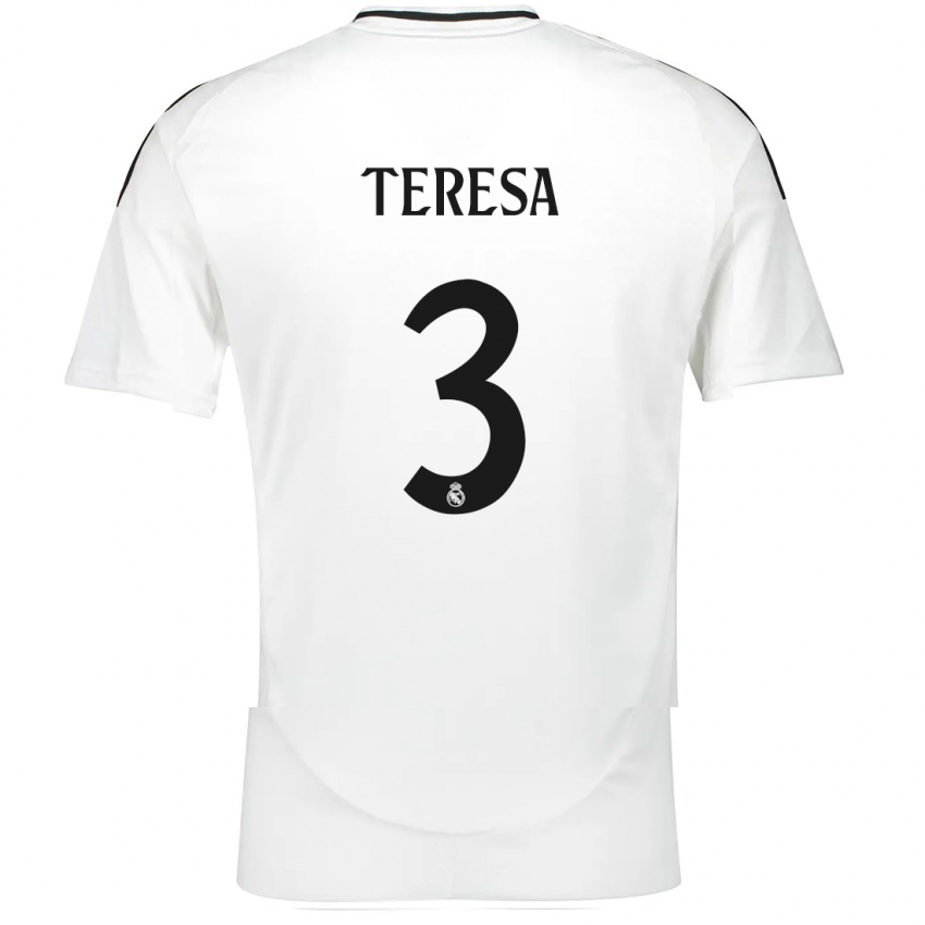 Dames Teresa Abelleira #3 Wit Thuisshirt Thuistenue 2024/25 T-Shirt