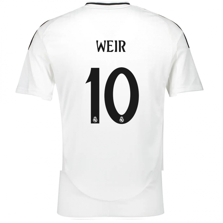 Dames Caroline Weir #10 Wit Thuisshirt Thuistenue 2024/25 T-Shirt