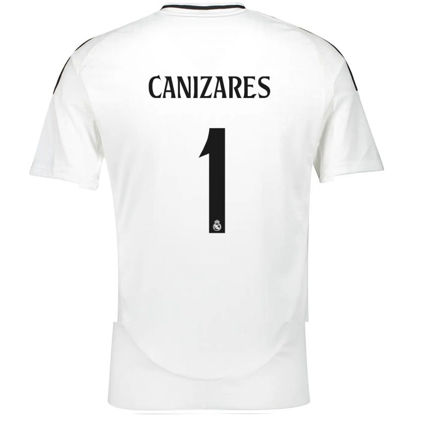 Dames Lucas Canizares #1 Wit Thuisshirt Thuistenue 2024/25 T-Shirt