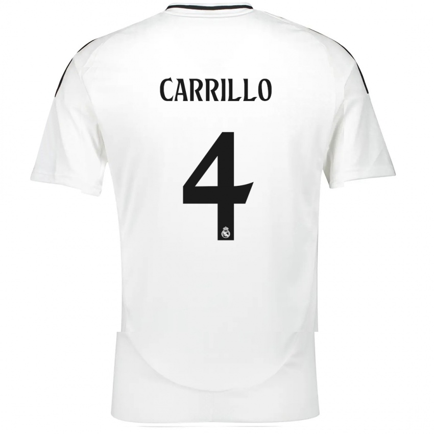 Dames Alvaro Carrillo #4 Wit Thuisshirt Thuistenue 2024/25 T-Shirt