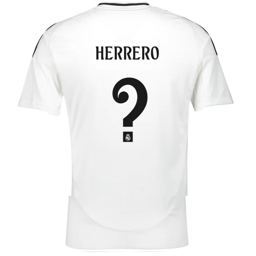 Dames Enrique Herrero #0 Wit Thuisshirt Thuistenue 2024/25 T-Shirt