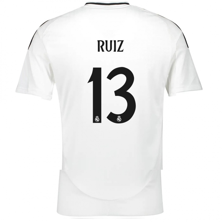 Dames Guillermo Ruiz #13 Wit Thuisshirt Thuistenue 2024/25 T-Shirt