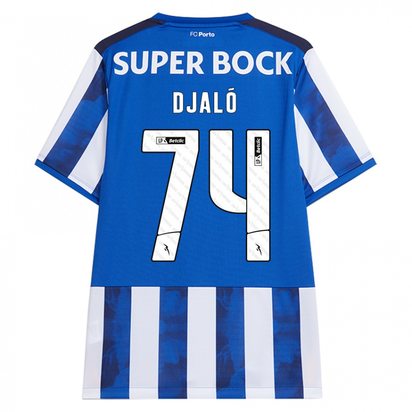 Dames Ussumane Djaló #74 Blauw Wit Thuisshirt Thuistenue 2024/25 T-Shirt