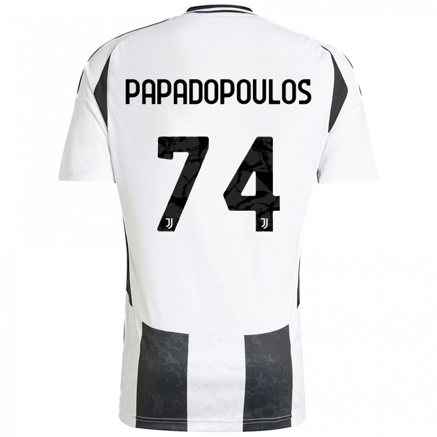 Dames Christos Papadopoulos #74 Wit Zwart Thuisshirt Thuistenue 2024/25 T-Shirt