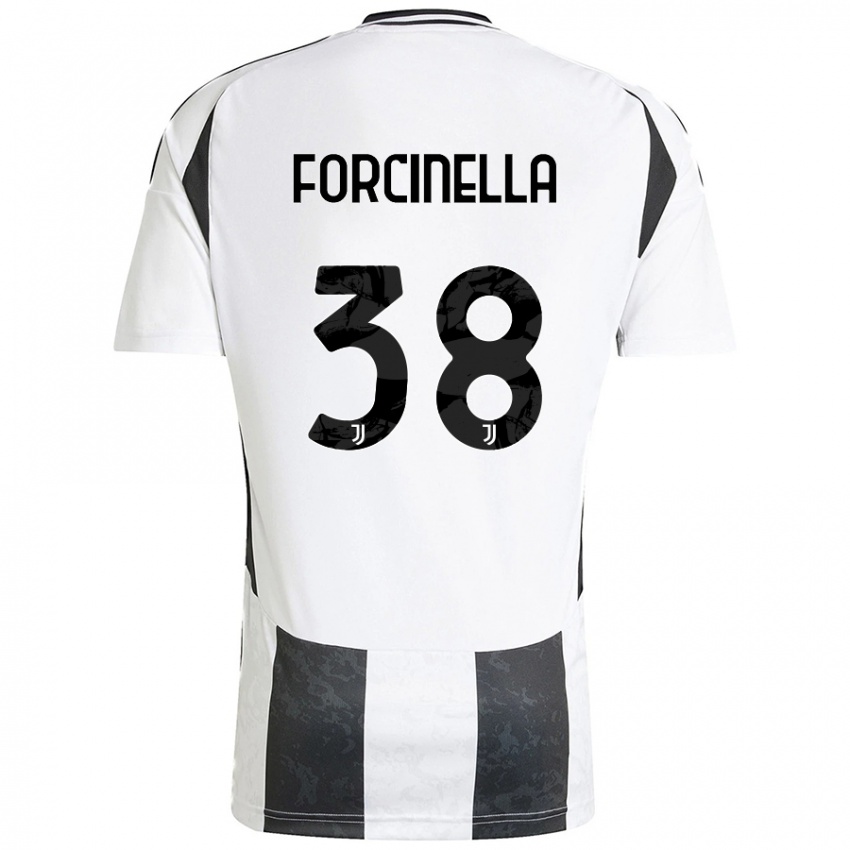 Dames Camilla Forcinella #38 Wit Zwart Thuisshirt Thuistenue 2024/25 T-Shirt