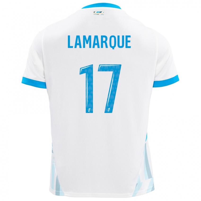 Dames Alais Lamarque #17 Wit Hemelsblauw Thuisshirt Thuistenue 2024/25 T-Shirt