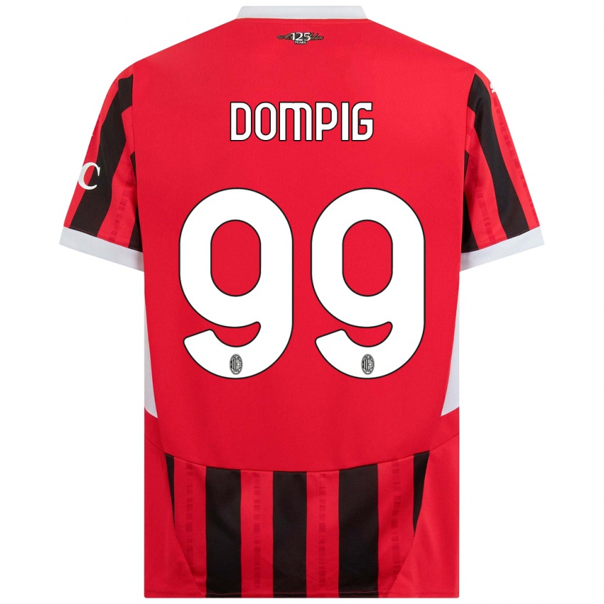 Dames Chanté Dompig #99 Rood Zwart Thuisshirt Thuistenue 2024/25 T-Shirt