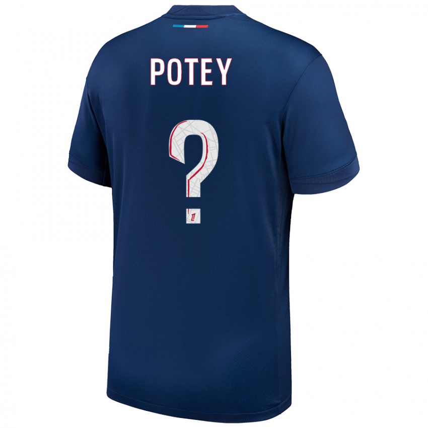 Dames Keahson Potey #0 Marineblauw Wit Thuisshirt Thuistenue 2024/25 T-Shirt