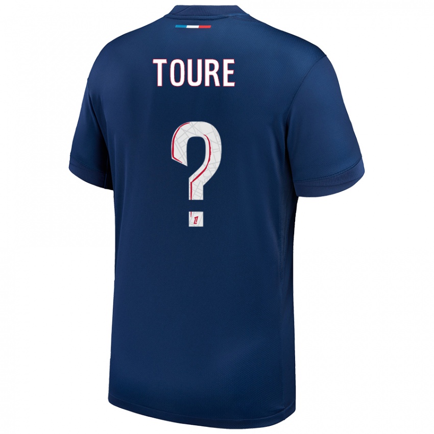 Dames Almami Toure #0 Marineblauw Wit Thuisshirt Thuistenue 2024/25 T-Shirt