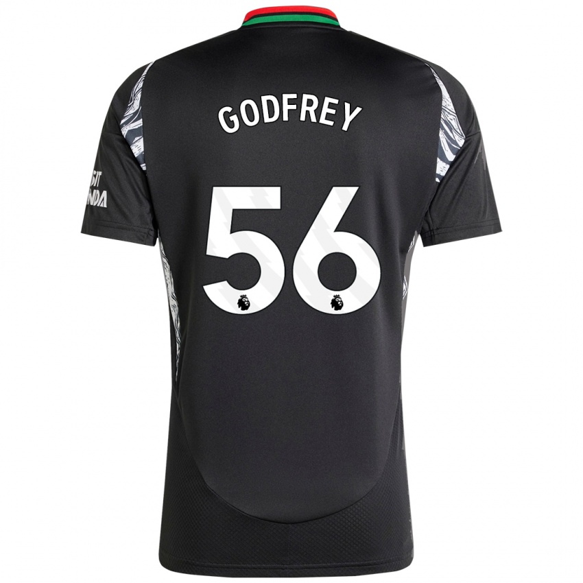 Dames Freya Godfrey #56 Zwart Uitshirt Uittenue 2024/25 T-Shirt