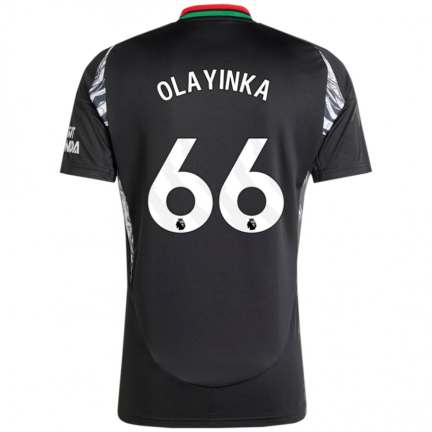 Dames James Olayinka #66 Zwart Uitshirt Uittenue 2024/25 T-Shirt