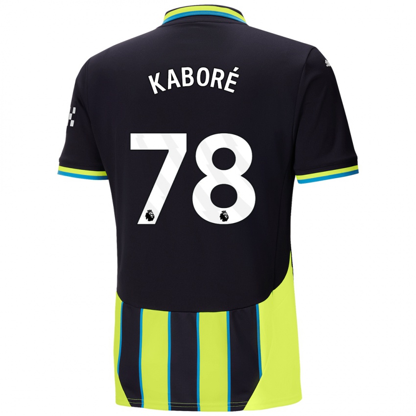 Dames Issa Kabore #78 Blauw Geel Uitshirt Uittenue 2024/25 T-Shirt