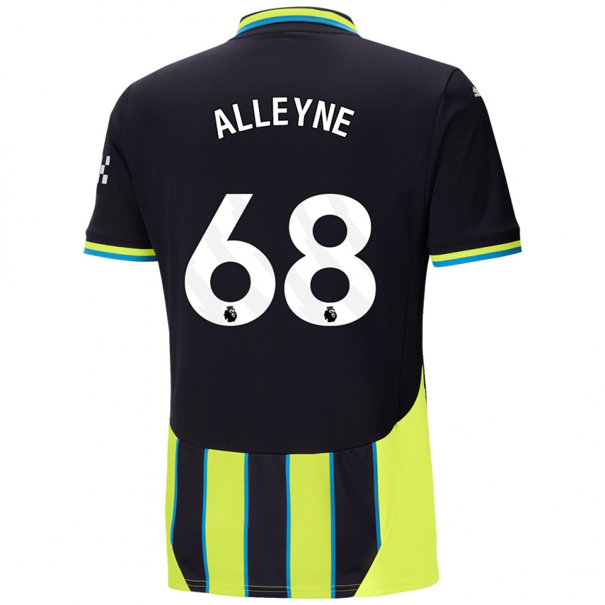 Dames Max Alleyne #68 Blauw Geel Uitshirt Uittenue 2024/25 T-Shirt