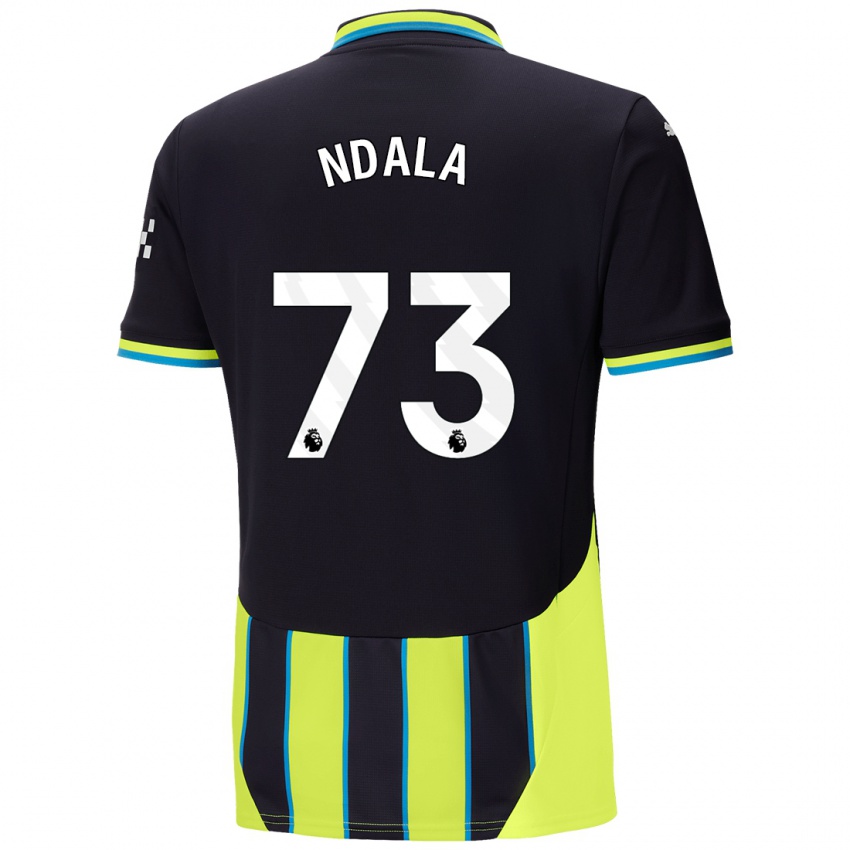 Dames Joel Ndala #73 Blauw Geel Uitshirt Uittenue 2024/25 T-Shirt