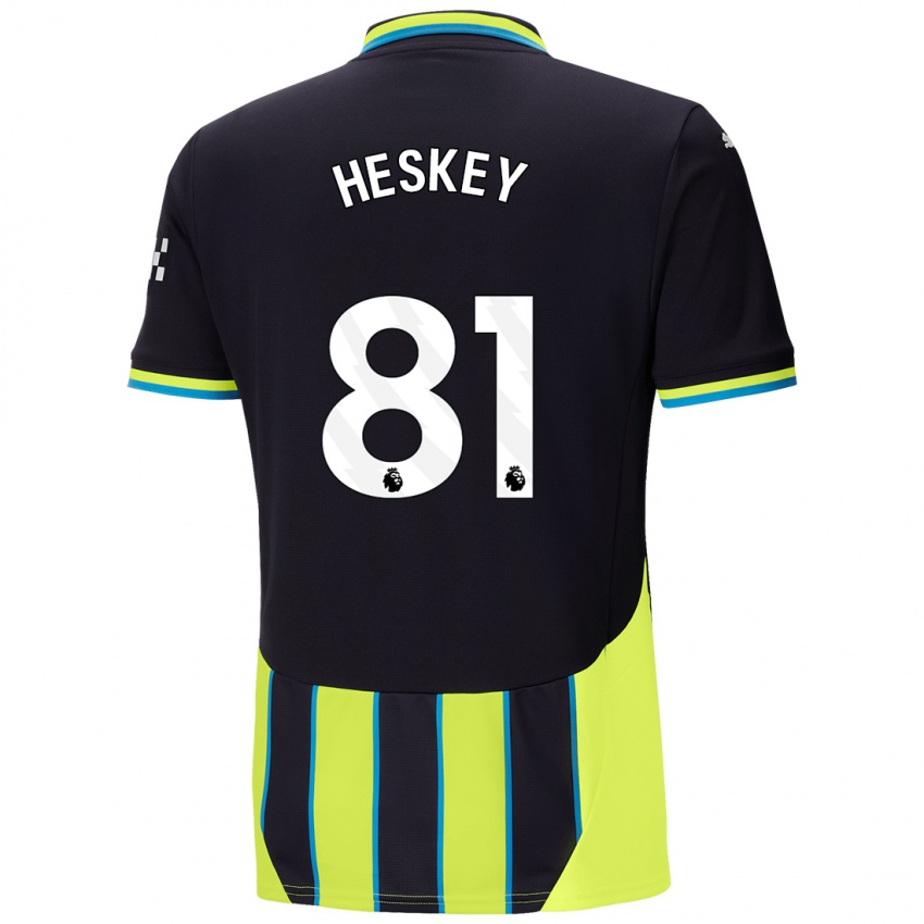 Dames Jaden Heskey #81 Blauw Geel Uitshirt Uittenue 2024/25 T-Shirt