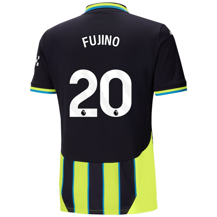 Dames Aoba Fujino #20 Blauw Geel Uitshirt Uittenue 2024/25 T-Shirt