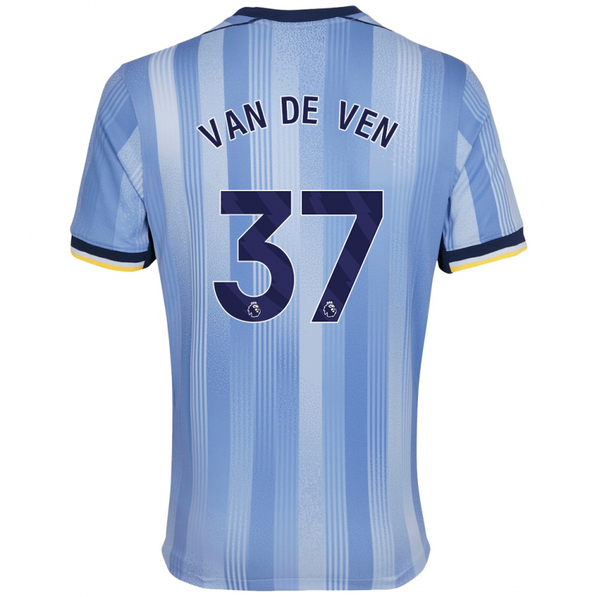 Dames Micky Van De Ven #37 Lichtblauw Uitshirt Uittenue 2024/25 T-Shirt