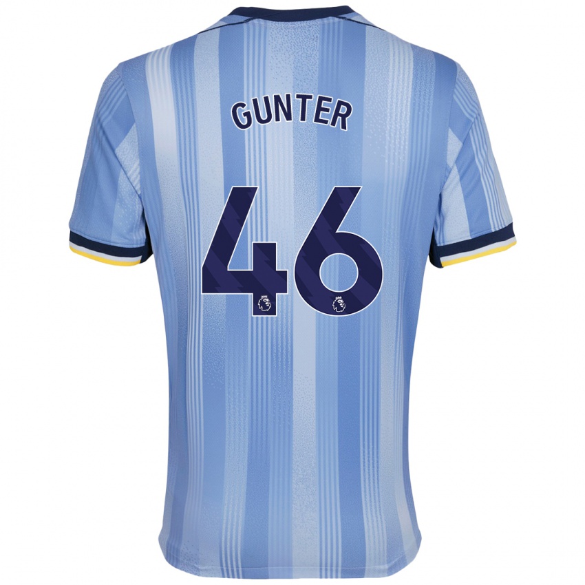 Dames Luca Gunter #46 Lichtblauw Uitshirt Uittenue 2024/25 T-Shirt