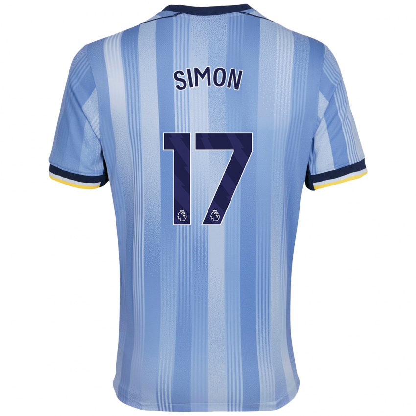 Dames Kyah Simon #17 Lichtblauw Uitshirt Uittenue 2024/25 T-Shirt