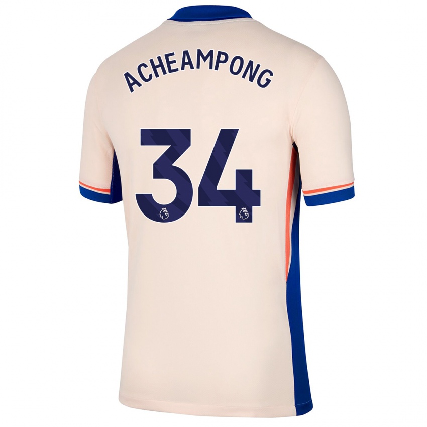 Dames Josh Acheampong #34 Lichtbeige Uitshirt Uittenue 2024/25 T-Shirt