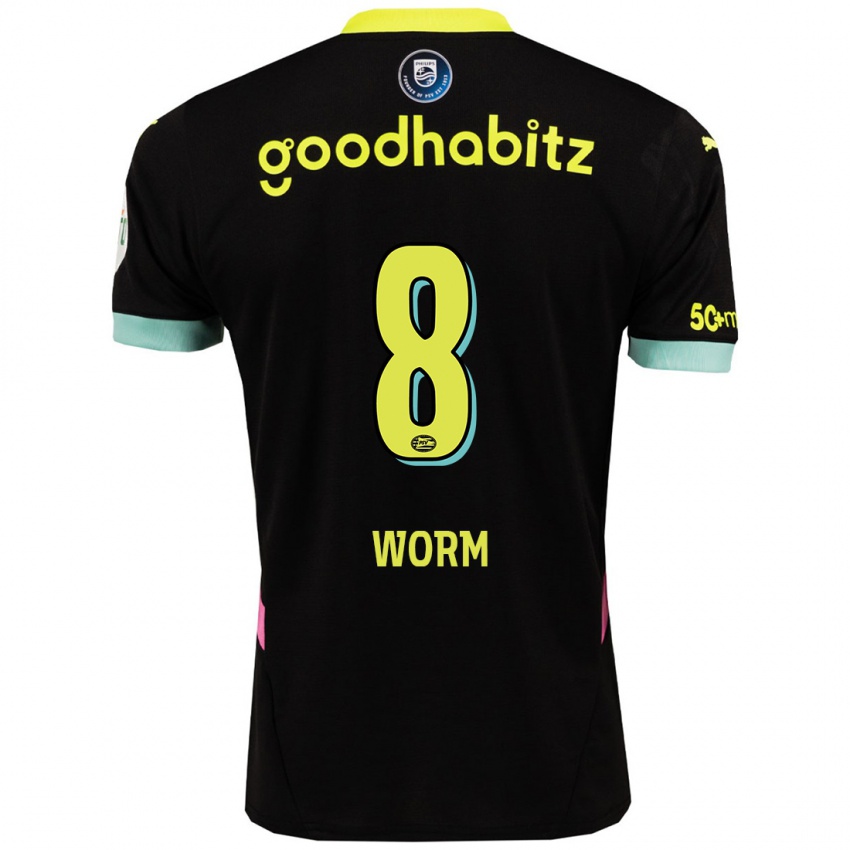 Dames Siri Worm #8 Zwart Geel Uitshirt Uittenue 2024/25 T-Shirt