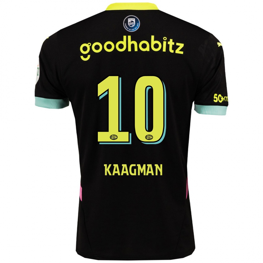 Dames Inessa Kaagman #10 Zwart Geel Uitshirt Uittenue 2024/25 T-Shirt