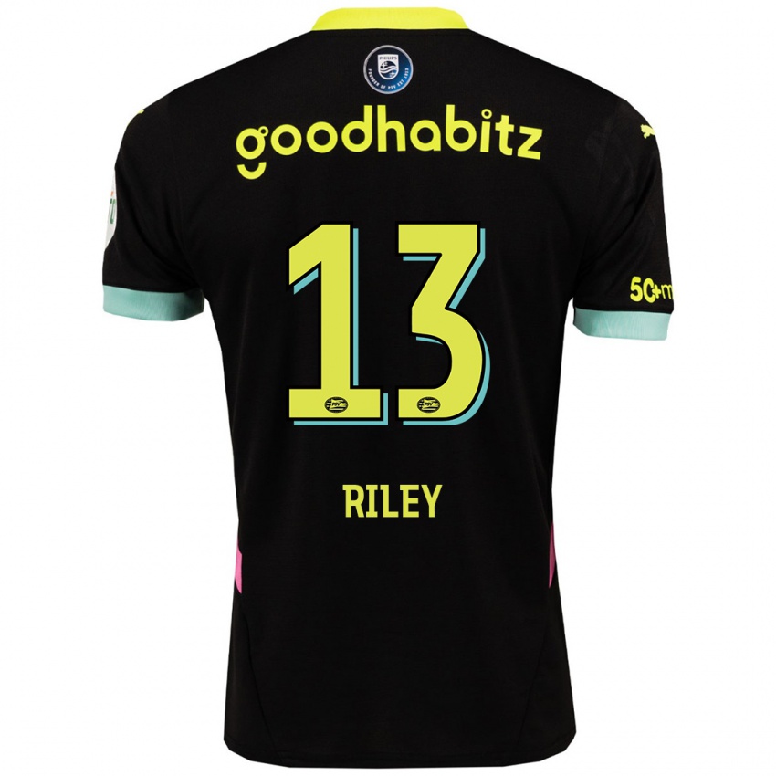 Dames Indiah-Paige Riley #13 Zwart Geel Uitshirt Uittenue 2024/25 T-Shirt