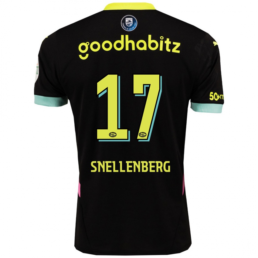 Dames Maxime Snellenberg #17 Zwart Geel Uitshirt Uittenue 2024/25 T-Shirt