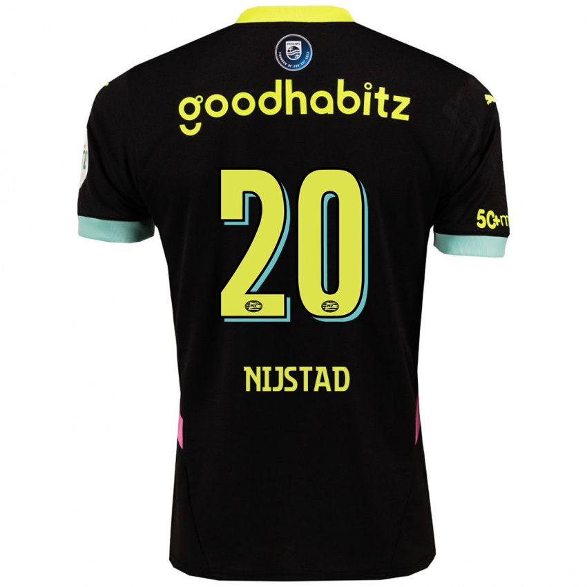 Dames Nina Nijstad #20 Zwart Geel Uitshirt Uittenue 2024/25 T-Shirt