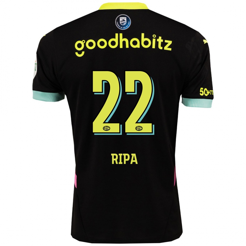 Dames Chimera Ripa #22 Zwart Geel Uitshirt Uittenue 2024/25 T-Shirt