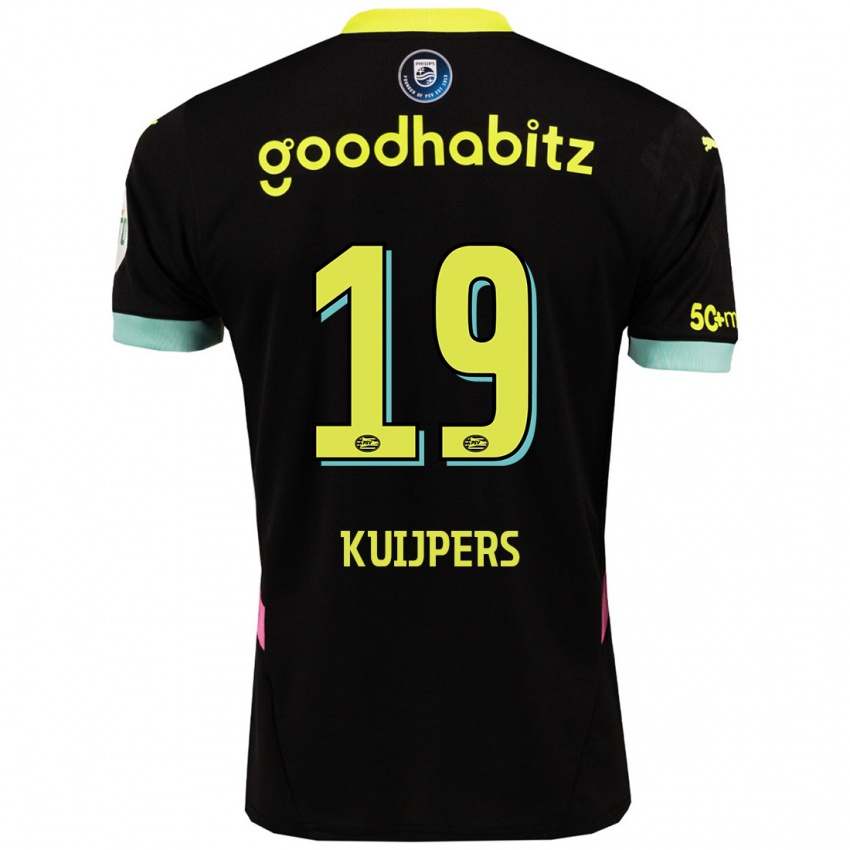 Dames Jeslynn Kuijpers #19 Zwart Geel Uitshirt Uittenue 2024/25 T-Shirt