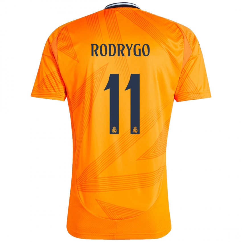 Dames Rodrygo #11 Oranje Uitshirt Uittenue 2024/25 T-Shirt